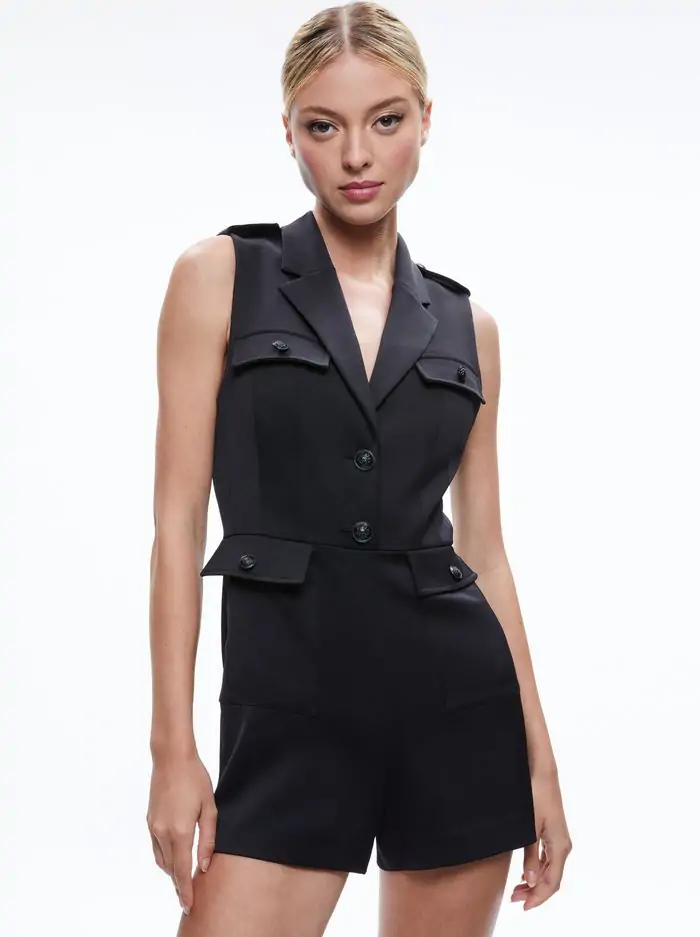 PHILLIS UTILITY SLEEVELESS ROMPER